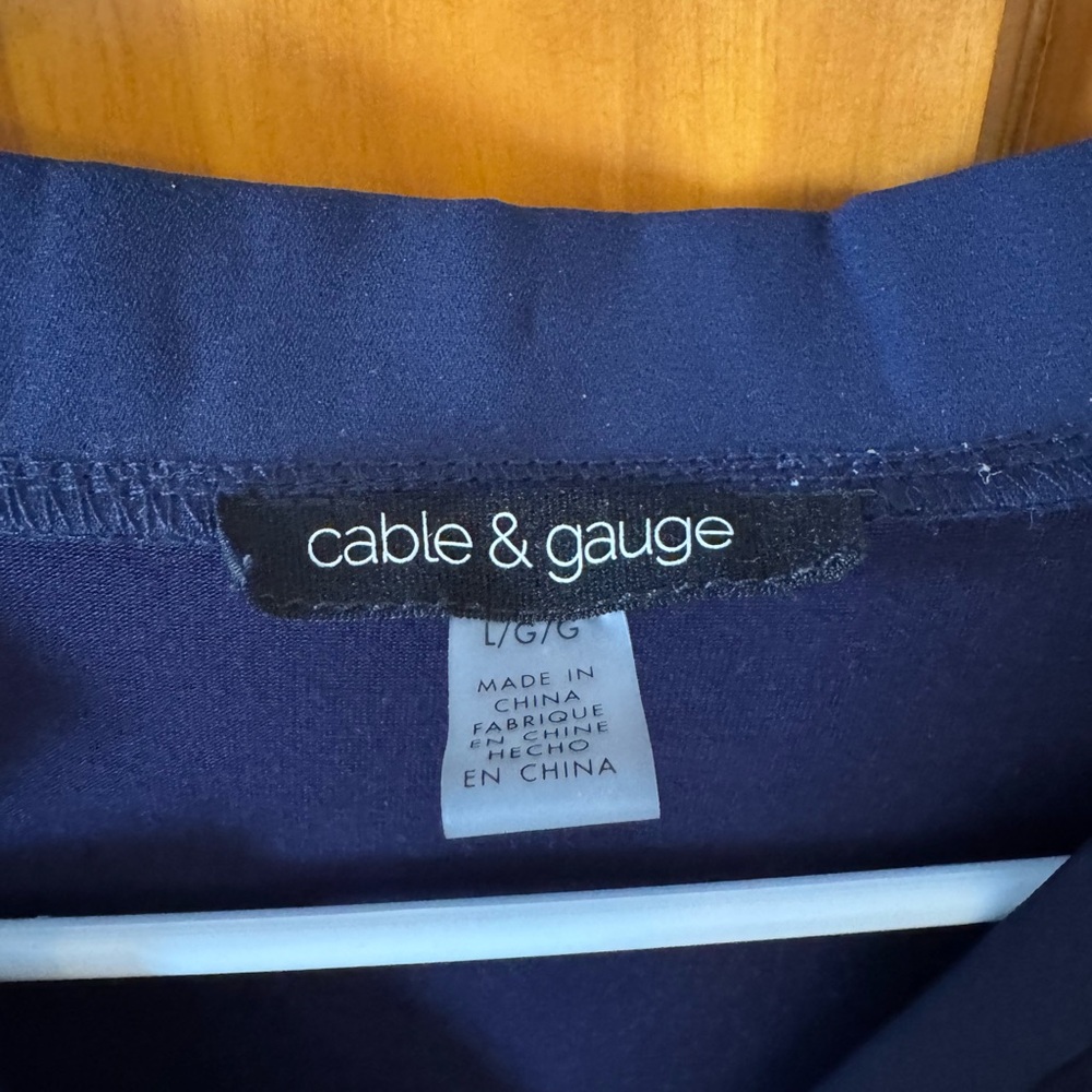 Cable & Gauge Deep Navy Blue Blouse